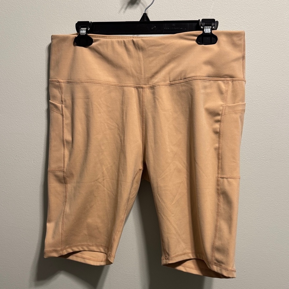 Tan Biker Shorts
